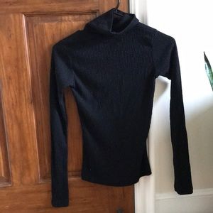 Black turtleneck sweater